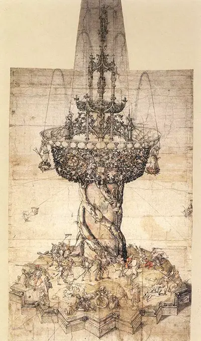 Sketch of a Table Fountain Albrecht Durer